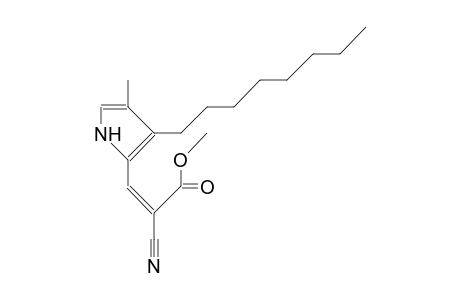 Methyl-(E)-2-cyano-3-(4-methyl-3-octyl-2-pyrrolyl)-propenoate