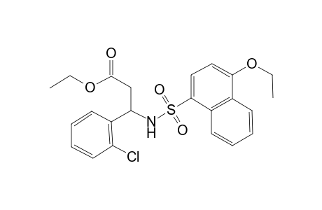 3-(2-Chlorophenyl)-3-[(4-ethoxy-1-naphthalenyl)sulfonylamino]propanoic acid ethyl ester