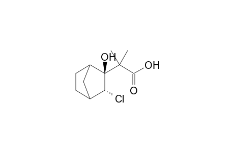 (2'S*,3'R*)-2-(3'-Chloro-2'-hydroxybicyclo[2.2.1]hept-2'-yl)-2-methylpropanoic acid