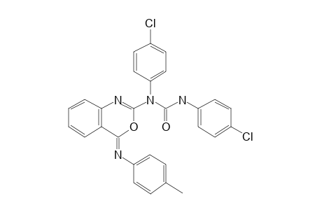 2-(N-(4-Chlorophenyl)-N-(4-chlorophenylaminocarbonyl)-amino)-4H-3,1-benzoxazin-4-(4-methylphenyl)imine