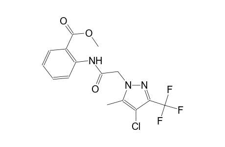 methyl 2-({[4-chloro-5-methyl-3-(trifluoromethyl)-1H-pyrazol-1-yl]acetyl}amino)benzoate