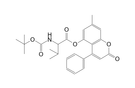 7-methyl-2-oxo-4-phenyl-2H-chromen-5-yl 2-[(tert-butoxycarbonyl)amino]-3-methylbutanoate