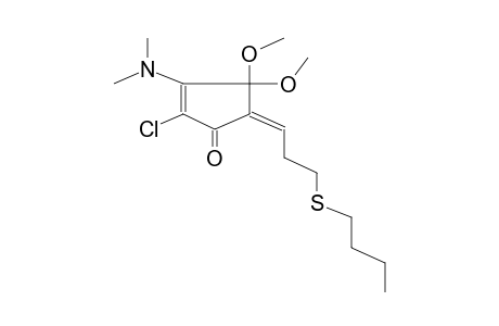 2-CHLORO-3-N,N-DIMETHYLAMINO-4,4-DIMETHOXY-(5Z)-(4-THIAOCTYLIDENE)-2-CYCLOPENTENONE