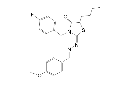 4-methoxybenzaldehyde [(2E)-5-butyl-3-(4-fluorobenzyl)-4-oxo-1,3-thiazolidin-2-ylidene]hydrazone