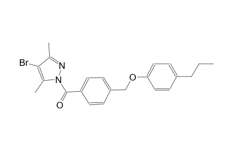 4-bromo-3,5-dimethyl-1-{4-[(4-propylphenoxy)methyl]benzoyl}-1H-pyrazole