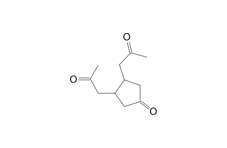 Cyclopentanone, 3,4-bis(2-oxopropyl)-, trans-