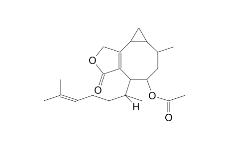 3H-CYCLOPROPA[3,4]CYCLOOCTA[1,2-C]FURAN-3-ONE, 5-(ACETYLOXY)-4-(1,5-DIMETHYL-4-HEXENYL)-1,4,5,6,7,7A,8,8A-OCTAHYDRO-7-METHYL-