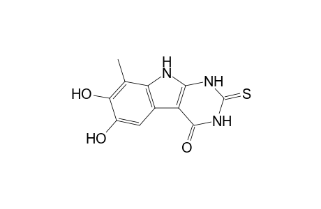 2,3-Dihydro-6,7-dihydroxy-8-methyl-2-thioxo-1H-pyrimido[4,5-b]indol-4(9H)-one