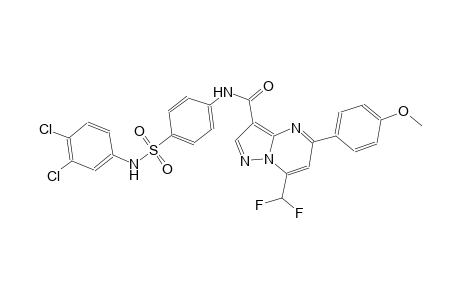 N-{4-[(3,4-dichloroanilino)sulfonyl]phenyl}-7-(difluoromethyl)-5-(4-methoxyphenyl)pyrazolo[1,5-a]pyrimidine-3-carboxamide
