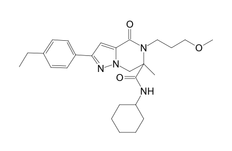 Pyrazolo[1,5-a]pyrazine-6-carboxamide, N-cyclohexyl-2-(4-ethylphenyl)-4,5,6,7-tetrahydro-5-(3-methoxypropyl)-6-methyl-4-oxo-