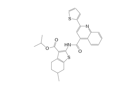 isopropyl 6-methyl-2-({[2-(2-thienyl)-4-quinolinyl]carbonyl}amino)-4,5,6,7-tetrahydro-1-benzothiophene-3-carboxylate