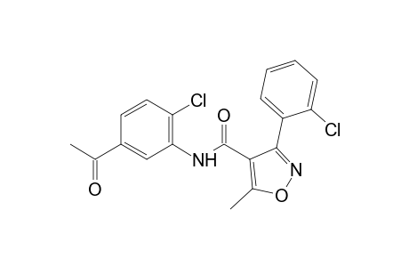5'-acetyl-2'-chloro-3-(o-chlorophenyl)-5-methyl-4-isoxazolecarboxanilide