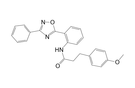 3-(4-Methoxyphenyl)-N-[2-(3-phenyl-1,2,4-oxadiazol-5-yl)phenyl]propanamide