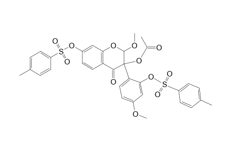 4H-1-Benzopyran-4-one, 3-(acetyloxy)-2,3-dihydro-2-methoxy-3-[4-methoxy-2-[[(4-methylphenyl)sulfonyl]oxy]phenyl]-7-[[(4-methylphenyl)sulfonyl]oxy]-, trans-(.+-.)-