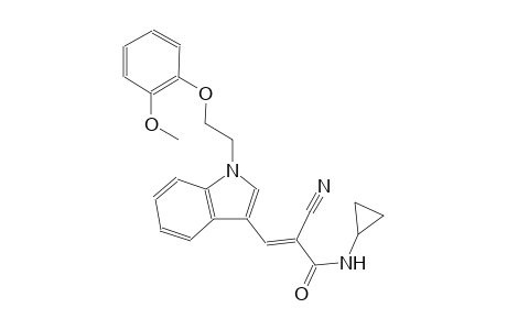 (2E)-2-cyano-N-cyclopropyl-3-{1-[2-(2-methoxyphenoxy)ethyl]-1H-indol-3-yl}-2-propenamide