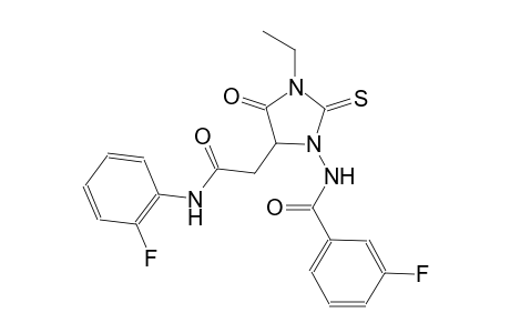 N-[3-ethyl-5-[2-(2-fluoroanilino)-2-keto-ethyl]-4-keto-2-thioxo-imidazolidin-1-yl]-3-fluoro-benzamide