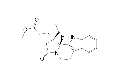 1H-Indolizino[8,7-b]indole-1-propanoic acid, 1-ethyl-2,3,5,6,11,11b-hexahydro-3-oxo-, methyl ester, trans-(.+-.)-