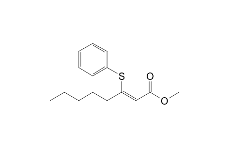 (Z)-3-(phenylthio)-2-octenoic acid methyl ester