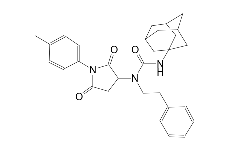 N'-(1-adamantyl)-N-[1-(4-methylphenyl)-2,5-dioxo-3-pyrrolidinyl]-N-(2-phenylethyl)urea