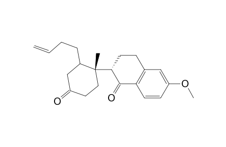 1(2H)-Naphthalenone, 2-[2-(3-butenyl)-1-methyl-4-oxocyclohexyl]-3,4-dihydro-6-methoxy-, [1.alpha.(R*),2.beta.]-(.+-.)-