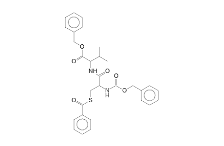 (phenylmethyl) 3-methyl-2-[[3-(phenylcarbonylsulfanyl)-2-(phenylmethoxycarbonylamino)propanoyl]amino]butanoate