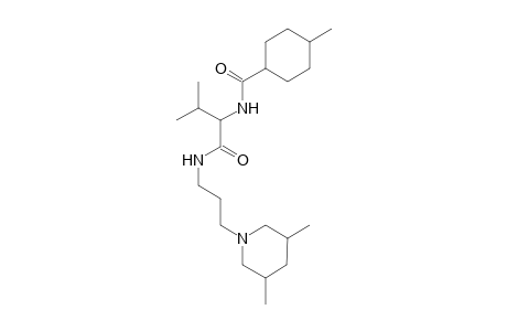 N-[1-[3-(3,5-dimethyl-1-piperidinyl)propylamino]-3-methyl-1-oxobutan-2-yl]-4-methyl-1-cyclohexanecarboxamide