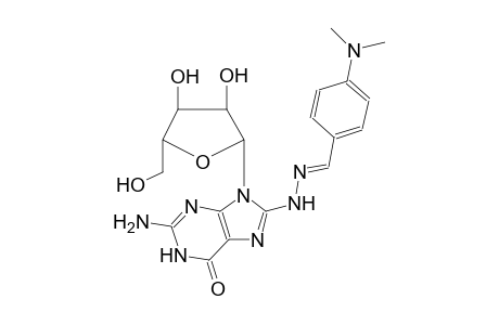 2-amino-9-((2R,3R,4S,5R)-3,4-dihydroxy-5-(hydroxymethyl)tetrahydrofuran-2-yl)-8-((E)-2-(4-(dimethylamino)benzylidene)hydrazinyl)-1H-purin-6(9H)-one