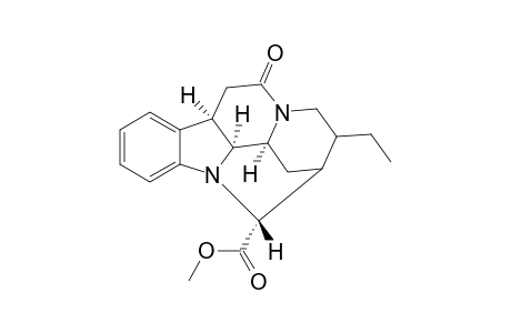 (+-)-5-Oxo-2.alpha.,7-.alpha,19,20-tetrahydro-16-epipleiocarpamine