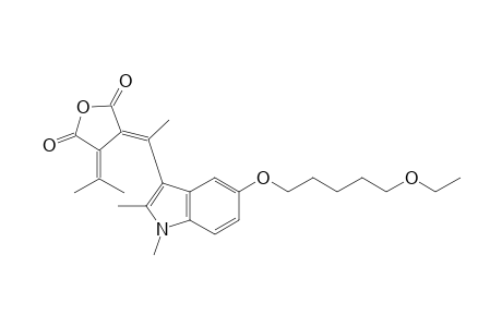 (E)-3-{1-[5-(5-Ethoxypentyloxy)-1,2-dimethyl-1H-indol-3-yl]ethylidene}-4-(propan-2-ylidene)dihydrofuran-2,5-dione