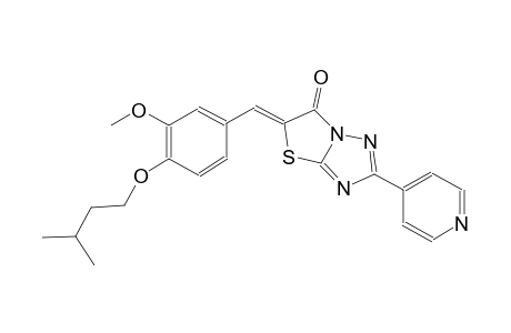 thiazolo[3,2-b][1,2,4]triazol-6(5H)-one, 5-[[3-methoxy-4-(3-methylbutoxy)phenyl]methylene]-2-(4-pyridinyl)-, (5Z)-