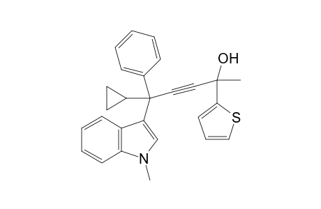 5-Cyclopropyl-5-(1-methyl-1H-indol-3-yl)-5-phenyl-2-(thiophen-2-yl)pent-3-yn-2-ol