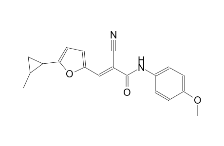 (2E)-2-cyano-N-(4-methoxyphenyl)-3-[5-(2-methylcyclopropyl)-2-furyl]-2-propenamide