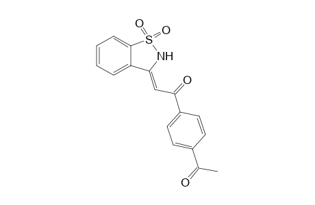 3-(Benzoylmethylene)-1,2-benzisothiazole-1,1-dioxide N-Acetyl dervative