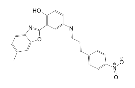 2-(6-methyl-1,3-benzoxazol-2-yl)-4-{[(E,2E)-3-(4-nitrophenyl)-2-propenylidene]amino}phenol