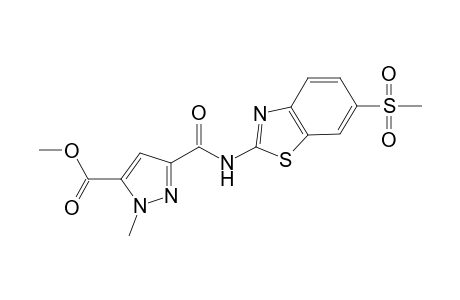 1H-Pyrazole-5-carboxylic acid, 1-methyl-3-[[[6-(methylsulfonyl)-1,3-benzothiazol-2-yl]amino]carbonyl]-, methyl ester