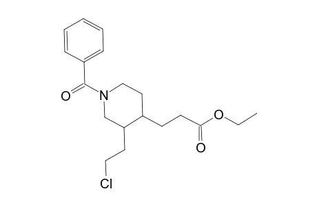 Ethyl 3-[1-benzoyl-3-(2-chloroethyl)-4-piperidinyl]propanoate