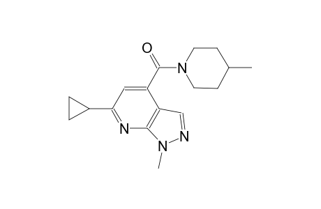 6-cyclopropyl-1-methyl-4-[(4-methyl-1-piperidinyl)carbonyl]-1H-pyrazolo[3,4-b]pyridine