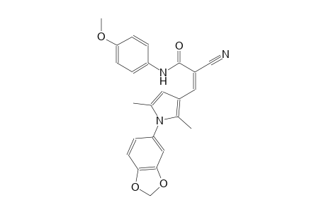 (2Z)-3-[1-(1,3-benzodioxol-5-yl)-2,5-dimethyl-1H-pyrrol-3-yl]-2-cyano-N-(4-methoxyphenyl)-2-propenamide