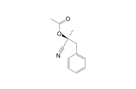 (S)-2-Acetoxy-2-methyl-3-phenylpropanenitrile