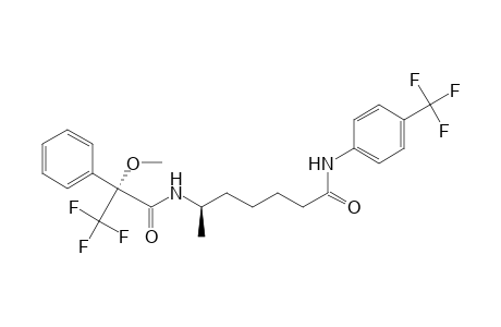Benzeneacetamide, .alpha.-methoxy-N-[1-methyl-6-oxo-6-[[4-(trifluoromethyl)phenyl]amino]hexyl]-.alpha.-(trifluoromethyl)-, [R-(R*,R*)]-