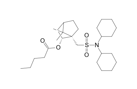 Pentanoic acid, 1-[[(dicyclohexylamino)sulfonyl]methyl]-7,7-dimethylbicyclo[2.2.1]hept-2-yl ester, (1S-exo)-