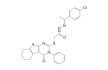N'-[(E)-1-(4-chlorophenyl)ethylidene]-2-[(4-oxo-3-phenyl-3,4,5,6,7,8-hexahydro[1]benzothieno[2,3-d]pyrimidin-2-yl)sulfanyl]acetohydrazide