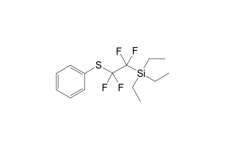 Triethyl(1,1,2,2-tetrafluoro-2-phenylsulfanylethyl)silane