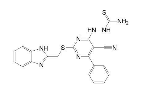 1-(2-((1H-Benzo[d]imidazol-2-yl)methylthio)-5-cyano-6-phenylpyrimidin-4-yl)thiosemicarbazide