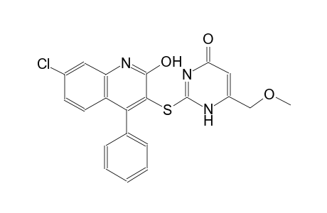 2-[(7-chloro-2-hydroxy-4-phenyl-3-quinolinyl)sulfanyl]-6-(methoxymethyl)-4(1H)-pyrimidinone