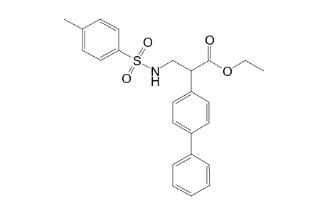 Ethyl 3-[(p-tolylsulfonyl)amino]-2-[p,p'-diphenyl]propanoate