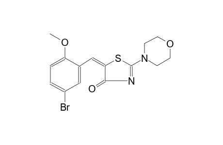 4(5H)-thiazolone, 5-[(5-bromo-2-methoxyphenyl)methylene]-2-(4-morpholinyl)-, (5E)-