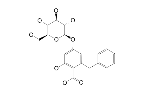 2-BENZYL-4,6-DIHYDROXY-BENZOIC-ACID-4-O-[BETA]-D-GLUCOPYRANOSIDE