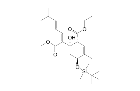 (1R,4S,6S)-4-[tert-butyl(dimethyl)silyl]oxy-6-hydroxy-6-[(2Z,4E)-1-methoxy-6-methyl-1-oxohepta-2,4-dien-2-yl]-3-methyl-1-cyclohex-2-enecarboxylic acid ethyl ester