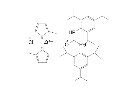 zirconium(IV) bis(2-methylcyclopenta-2,4-dien-1-ide) bis((2,4,6-triisopropylphenyl)phosphaneyl)methanolate chloride